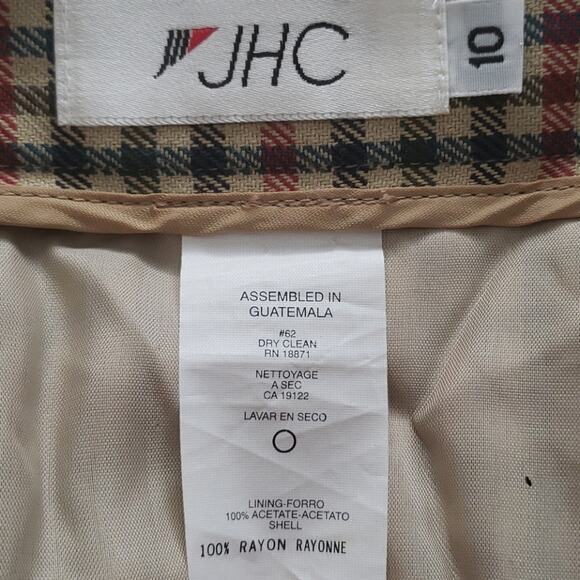 Vintage Plaid Button Front Skirt Size 10 - Picture 8 of 8